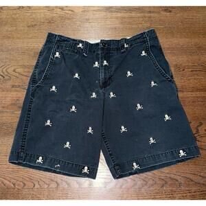 Mossimo Supply Co Skull Chino Shorts Mens 34 LG Vintage Y2K 90s Rare
